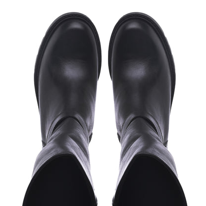 Botte en cuir de vachette noir