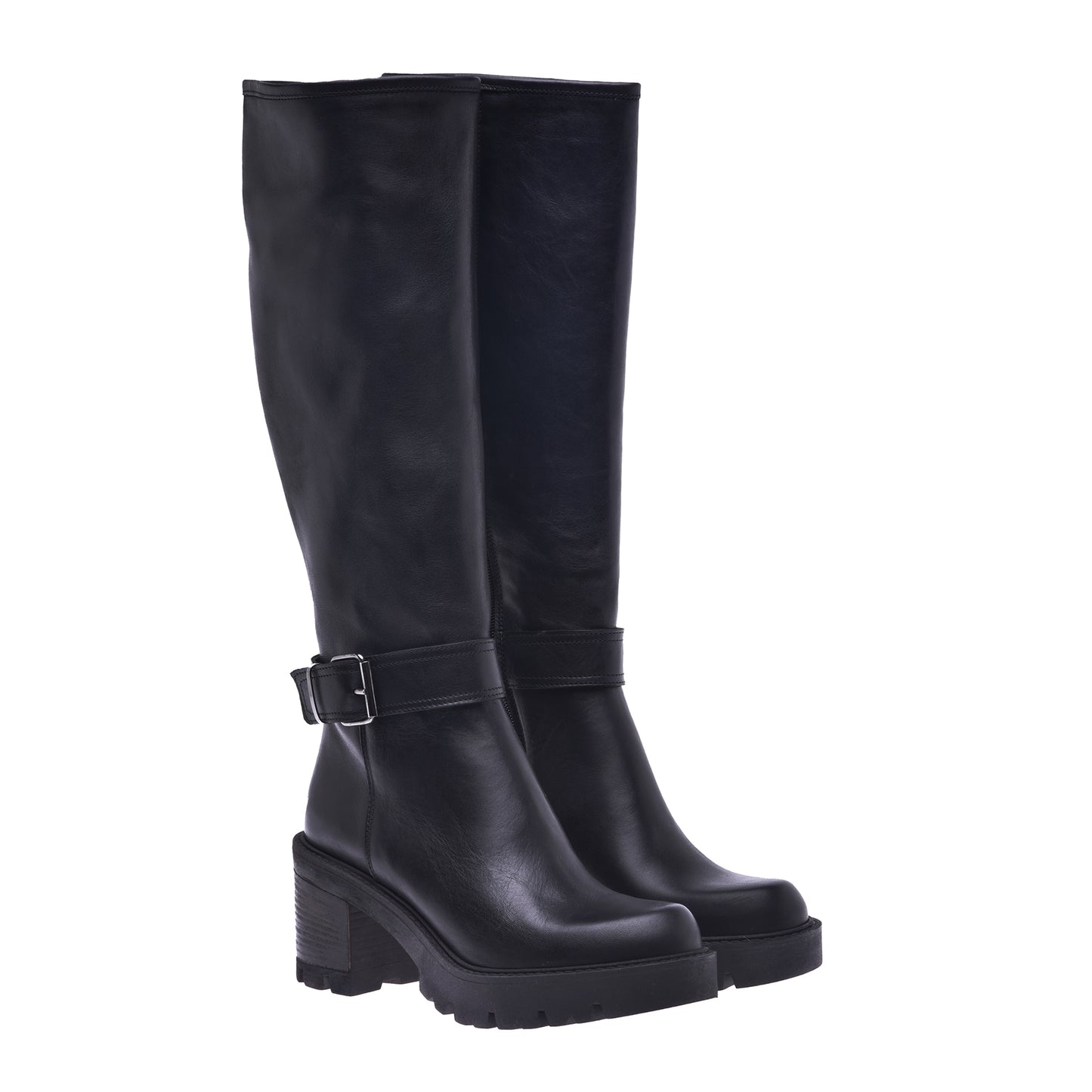 Botte en cuir de vachette noir