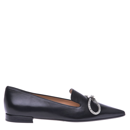 Ballerine en nappa noir