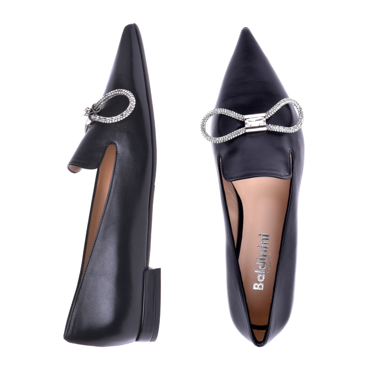 Ballerine en nappa noir