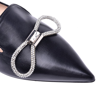 Ballerine en nappa noir