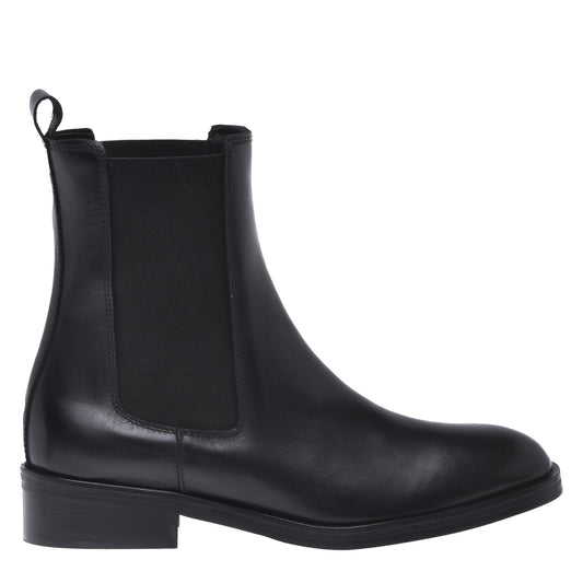 Ankle boots in black calfskin