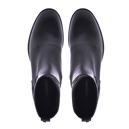 Black stretch nappa ankle boot