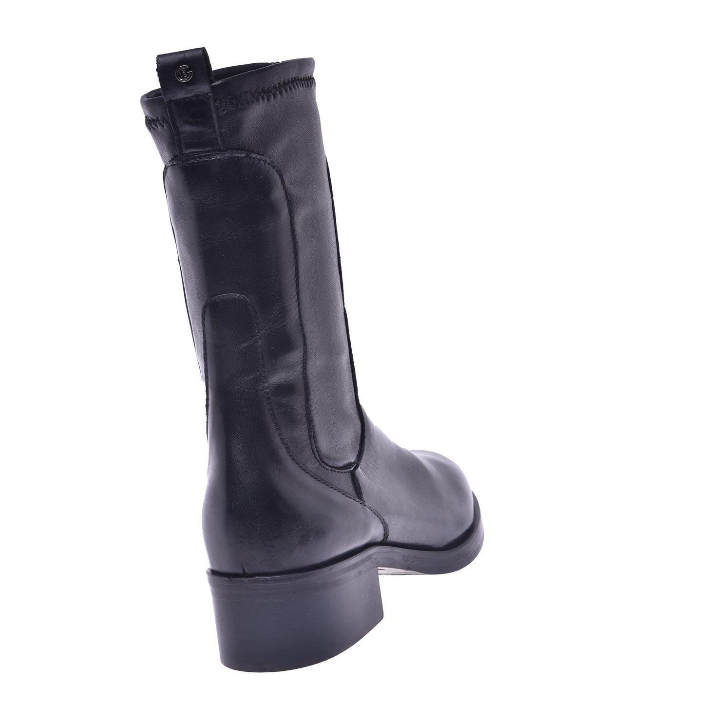 Black stretch nappa ankle boot