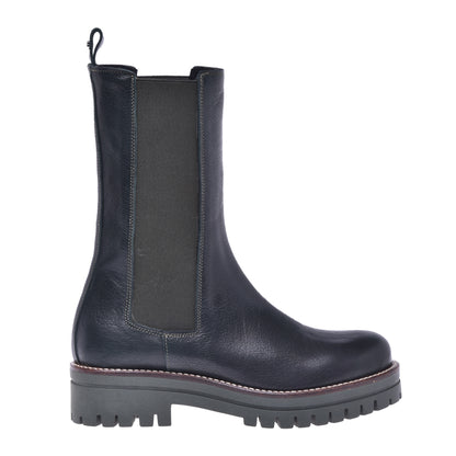 Forest green leather boot