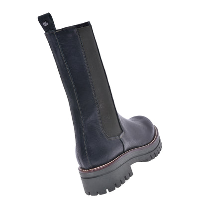 Forest green leather boot
