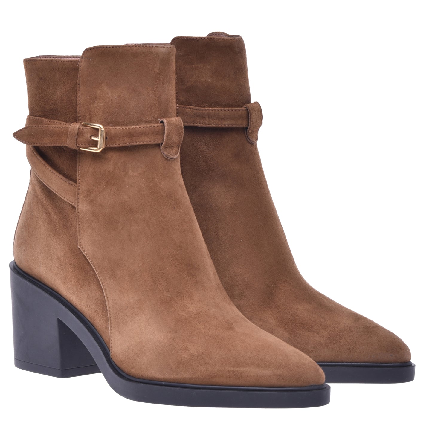 Tobacco suede ankle boot