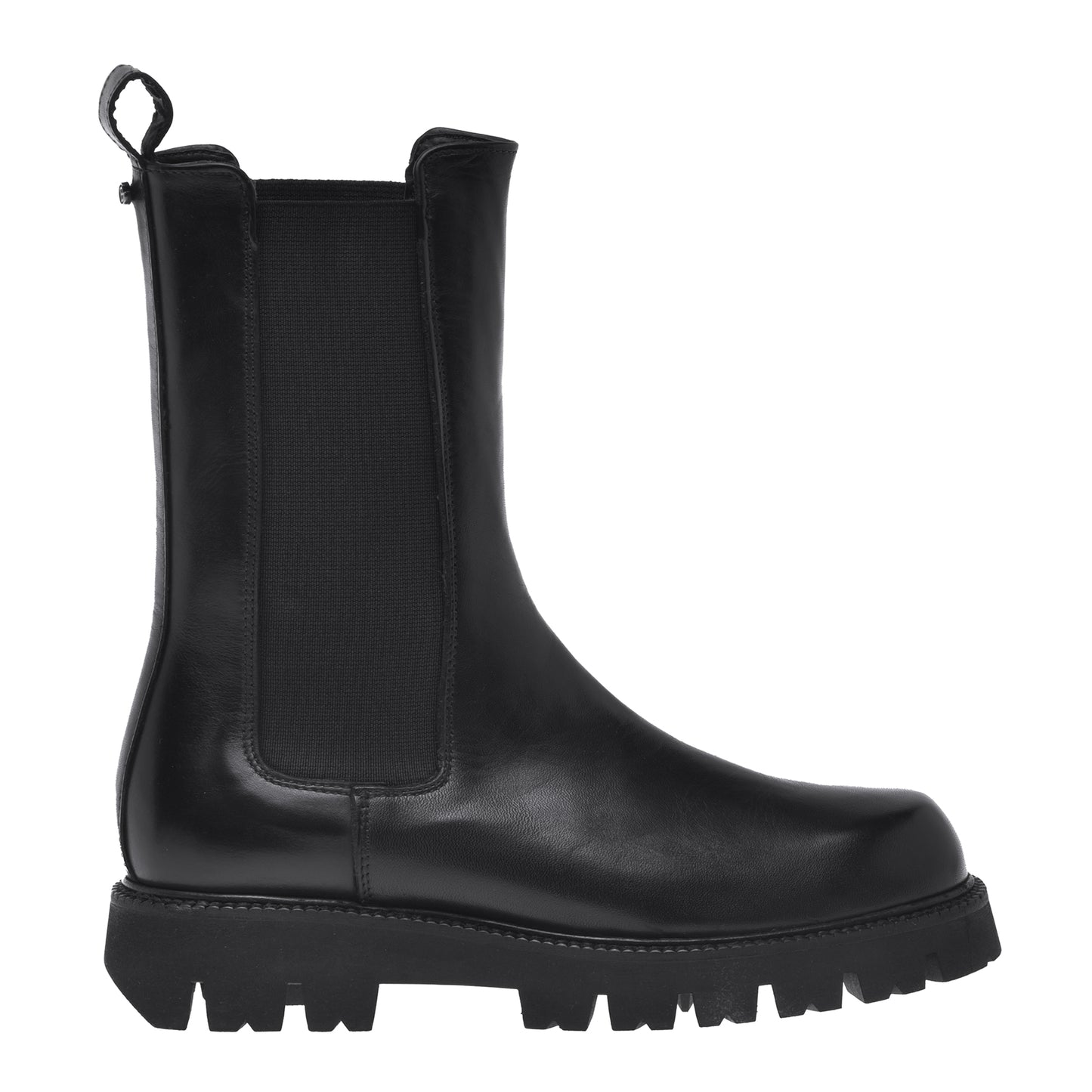 Bottine Beatles en cuir de veau noir