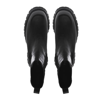 Bottine Beatles en cuir de veau noir