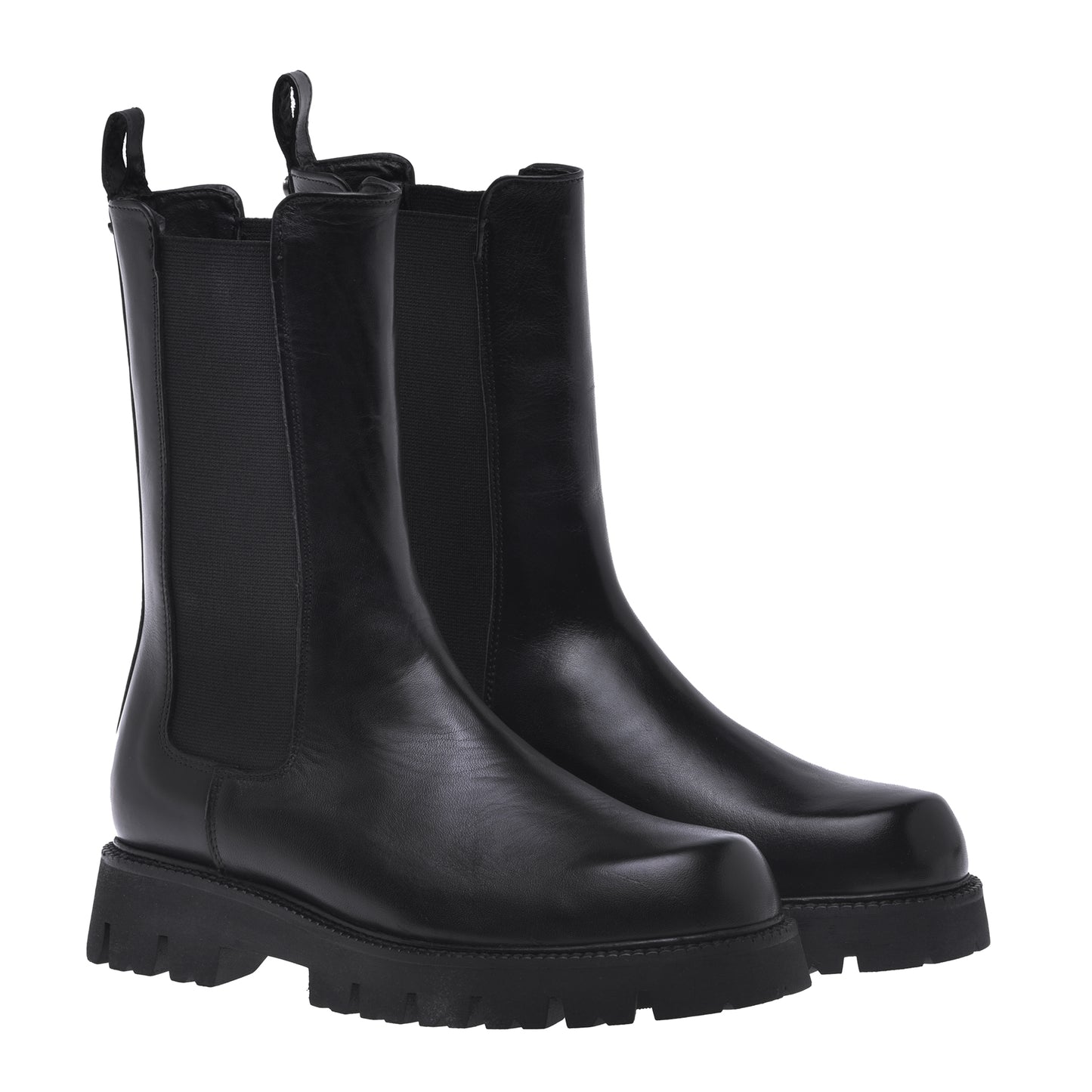 Bottine Beatles en cuir de veau noir