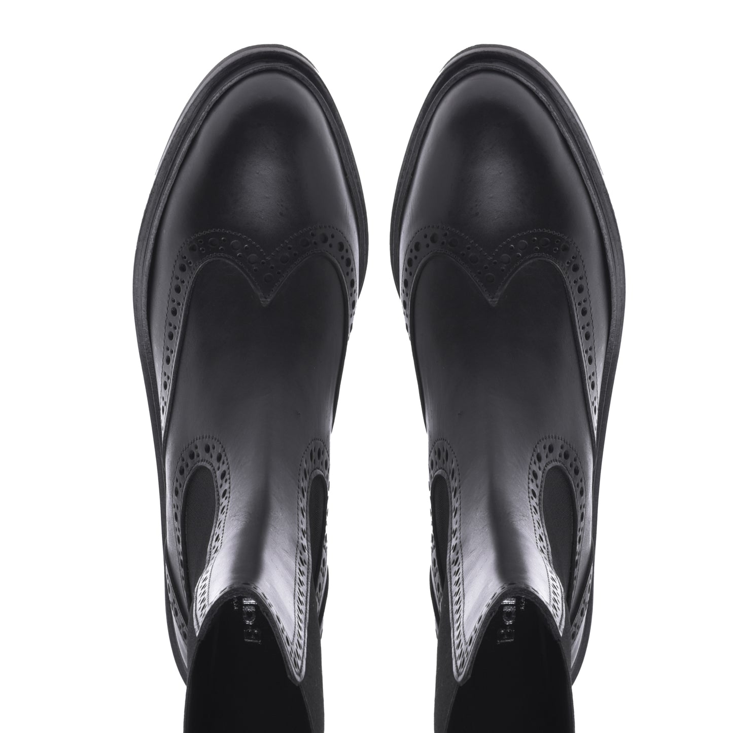 Bottine Beatles en cuir de veau noir