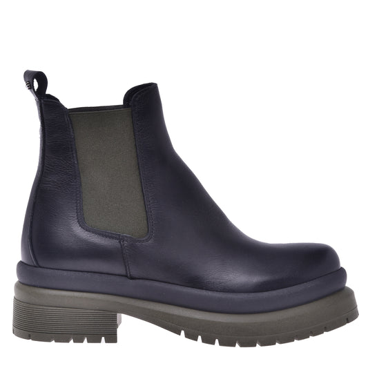 Bottine Beatles en cuir de veau noir