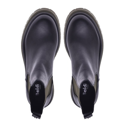 Bottine Beatles en cuir de veau noir