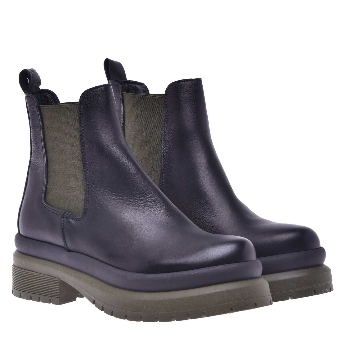 Bottine Beatles en cuir de veau noir