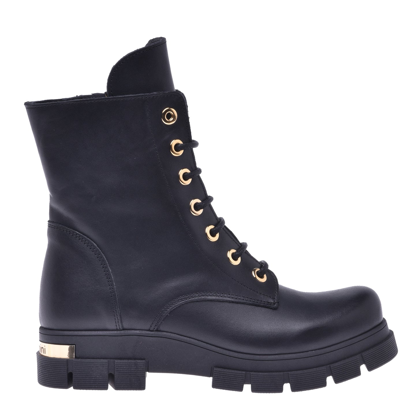 Amphibies en cuir de veau noir