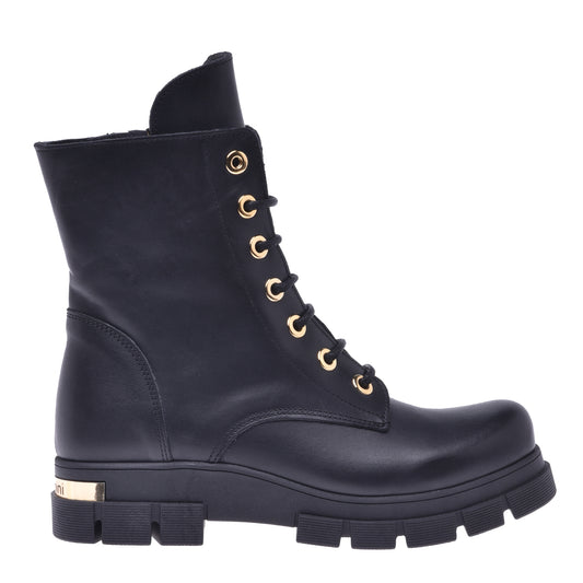 Amphibies en cuir de veau noir