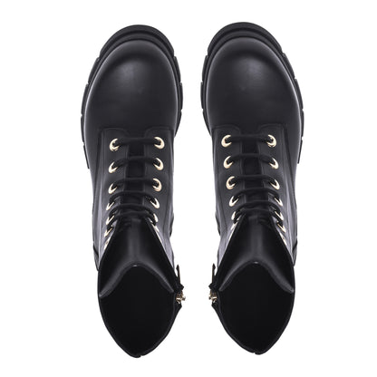 Amphibies en cuir de veau noir