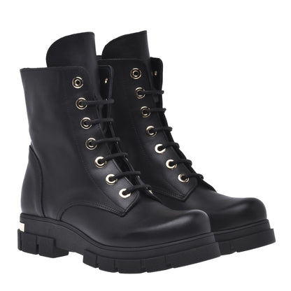 Amphibies en cuir de veau noir