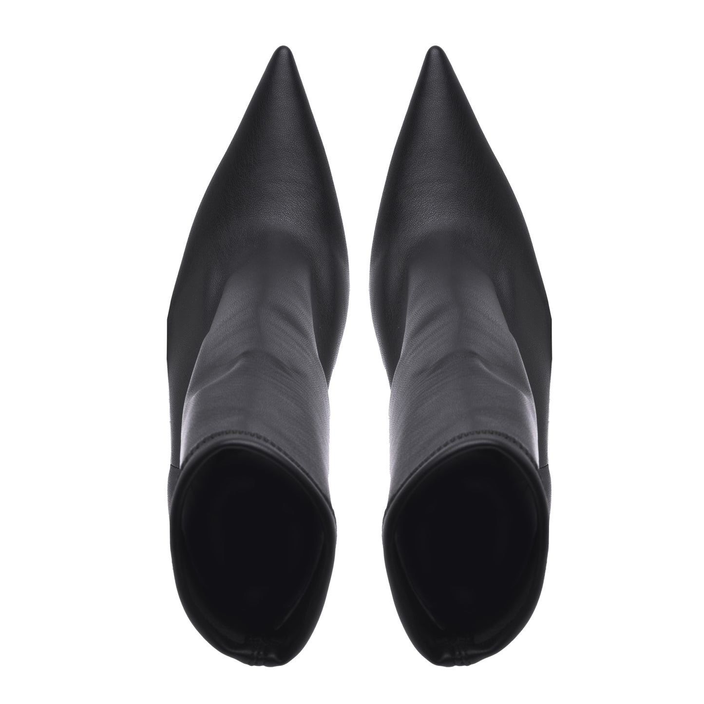 Black stretch nappa ankle boot