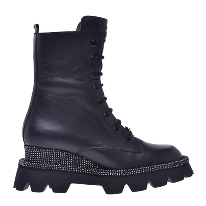 Amphibies en cuir de veau noir