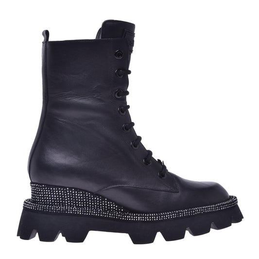 Amphibies en cuir de veau noir