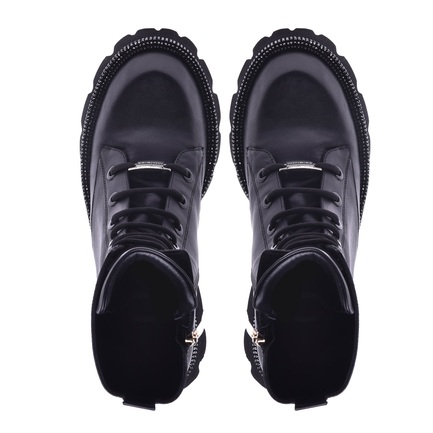 Amphibies en cuir de veau noir