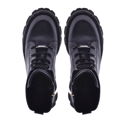 Amphibies en cuir de veau noir
