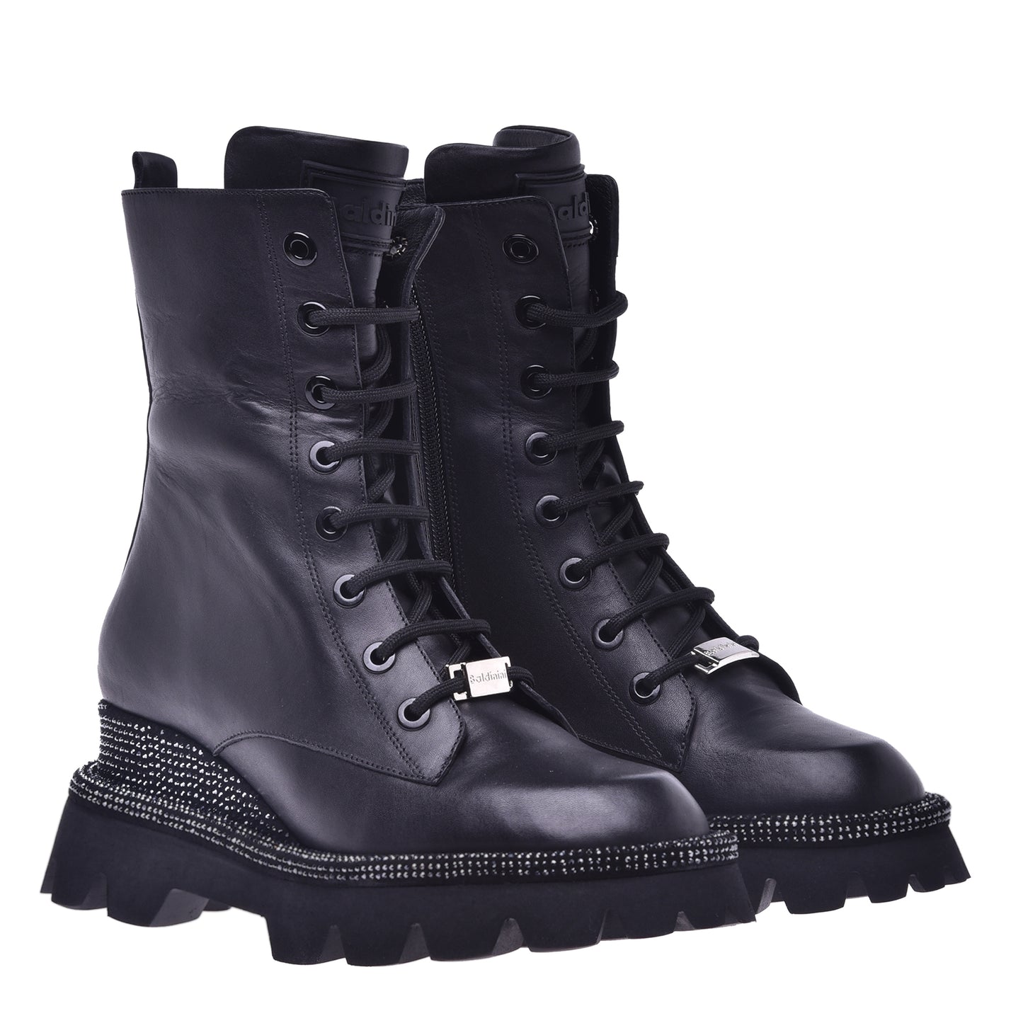 Amphibies en cuir de veau noir