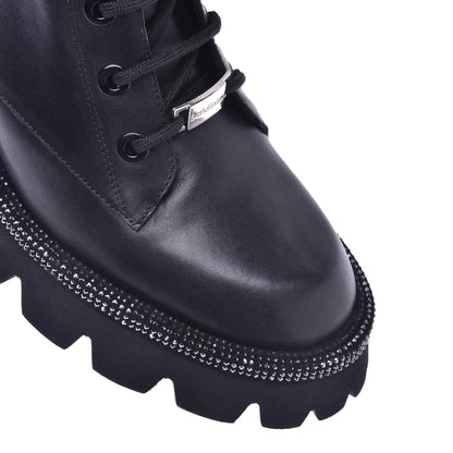 Amphibies en cuir de veau noir