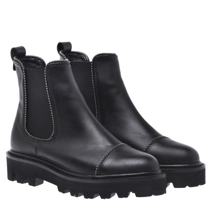 Ankle boots in black calfskin
