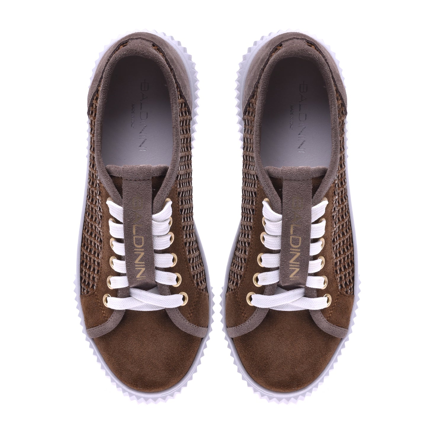 Sneakers en daim taupe