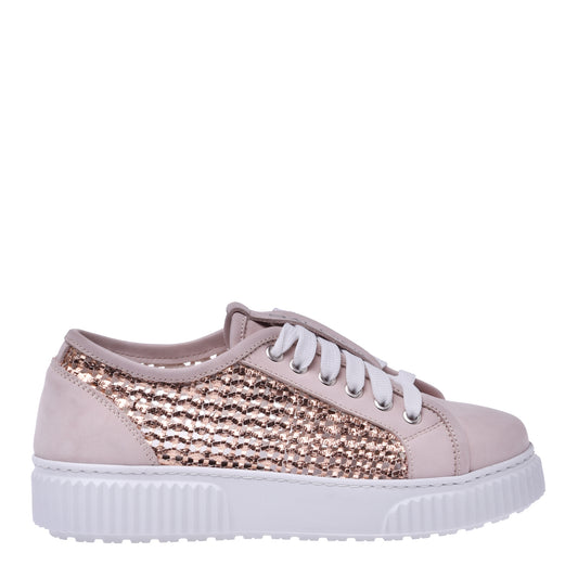 Sneakers en nubuck rose
