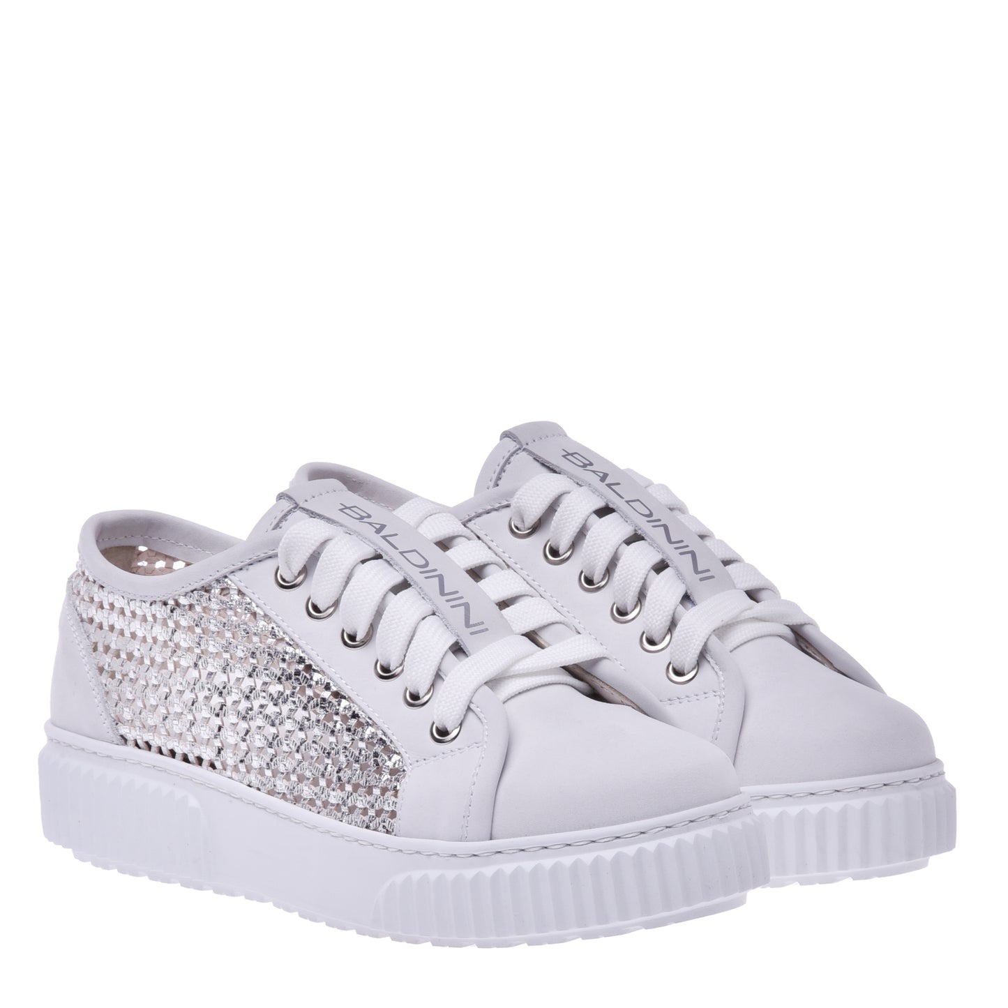 Sneakers en nubuck blanc