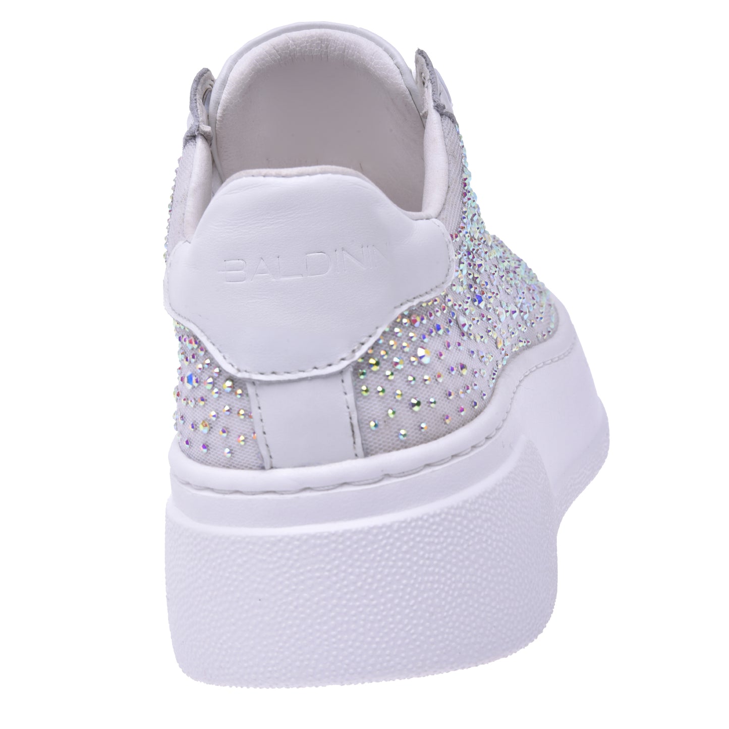 Sneakers en tissu argenté