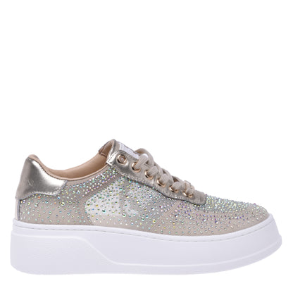 Sneakers en tissu platine