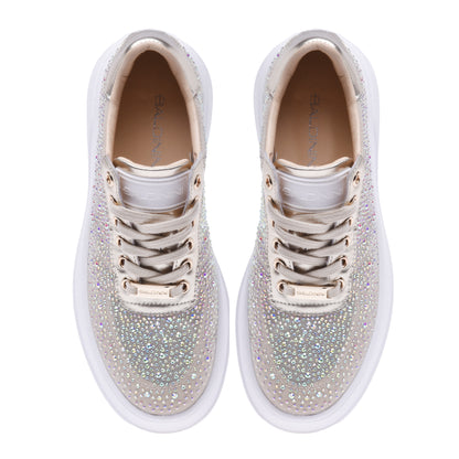Sneakers en tissu platine