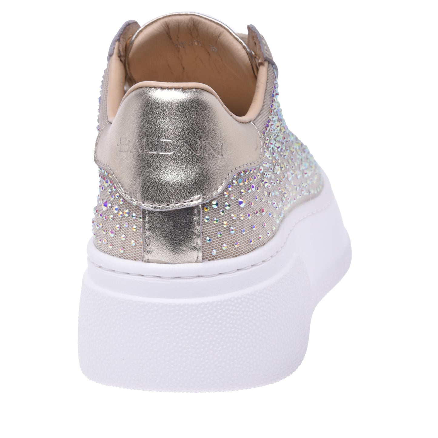 Sneakers en tissu platine