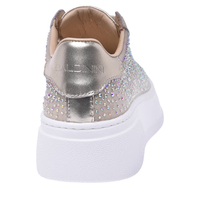 Sneakers en tissu platine