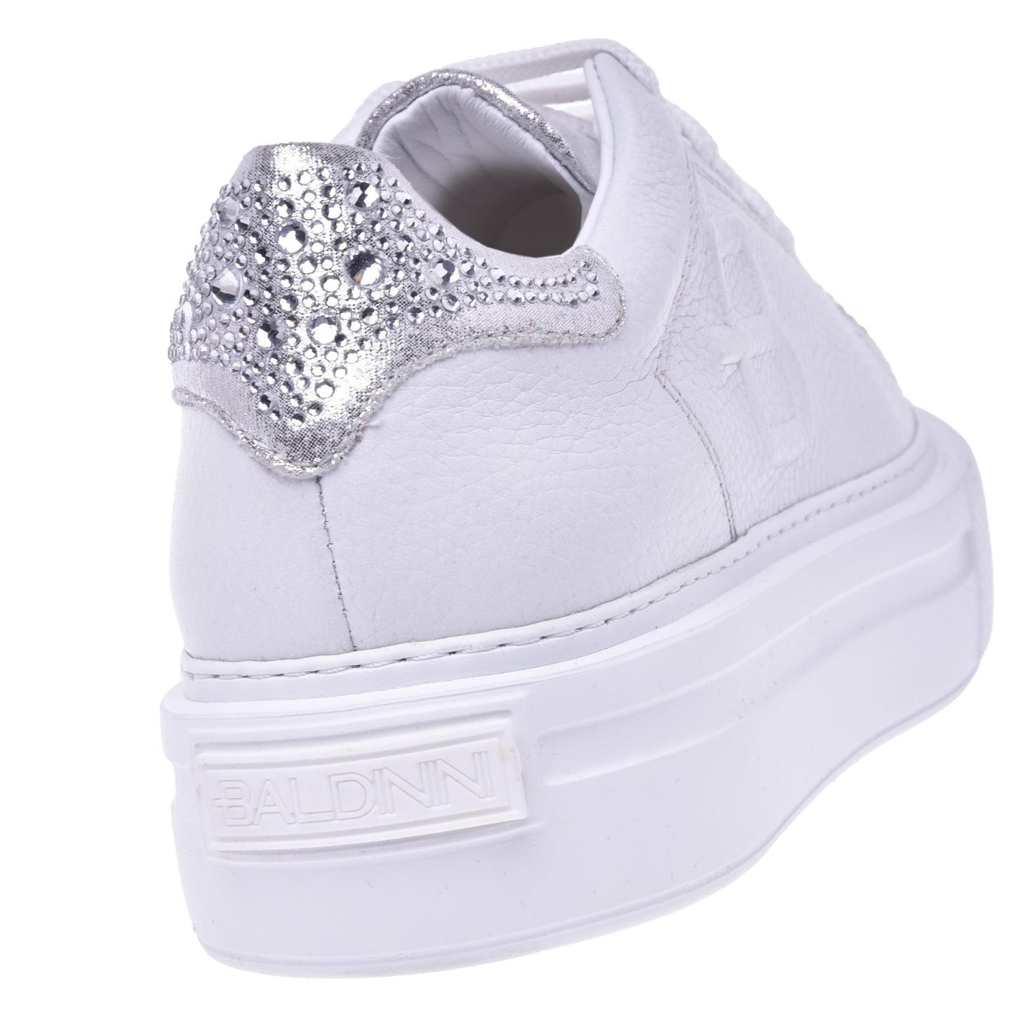Sneakers en tissu argenté