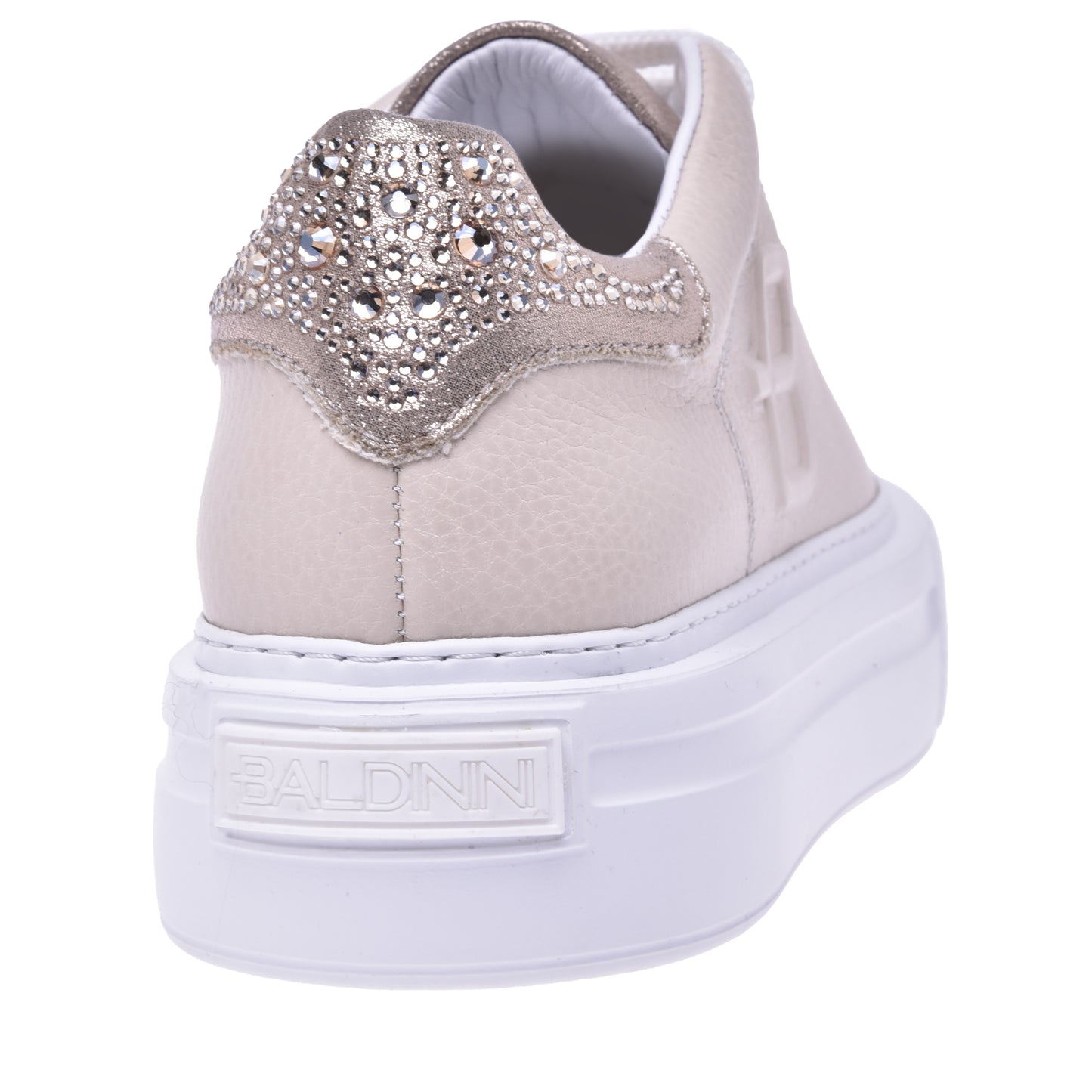 Sneakers en tissu platine