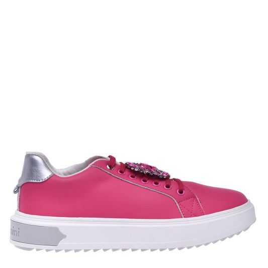 Sneakers en nappa fuchsia