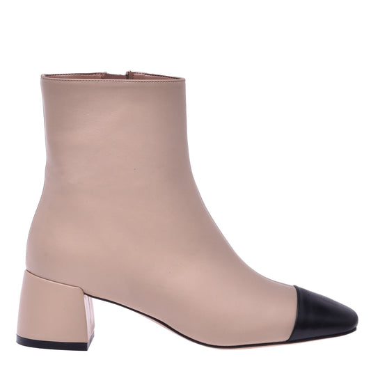 Bottillons en nappa taupe