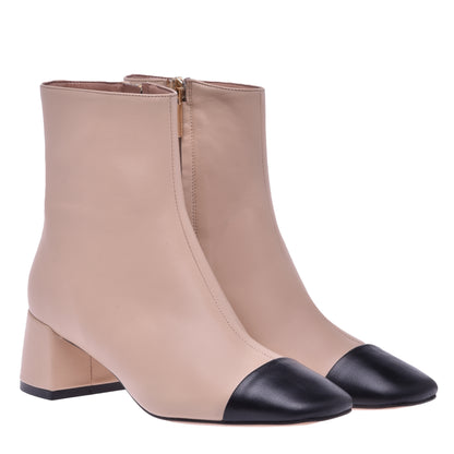 Bottillons en nappa taupe