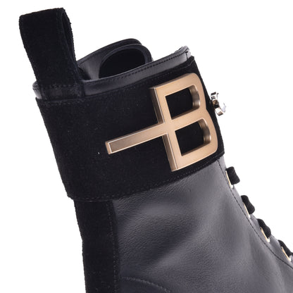 Black calfskin ankle boots