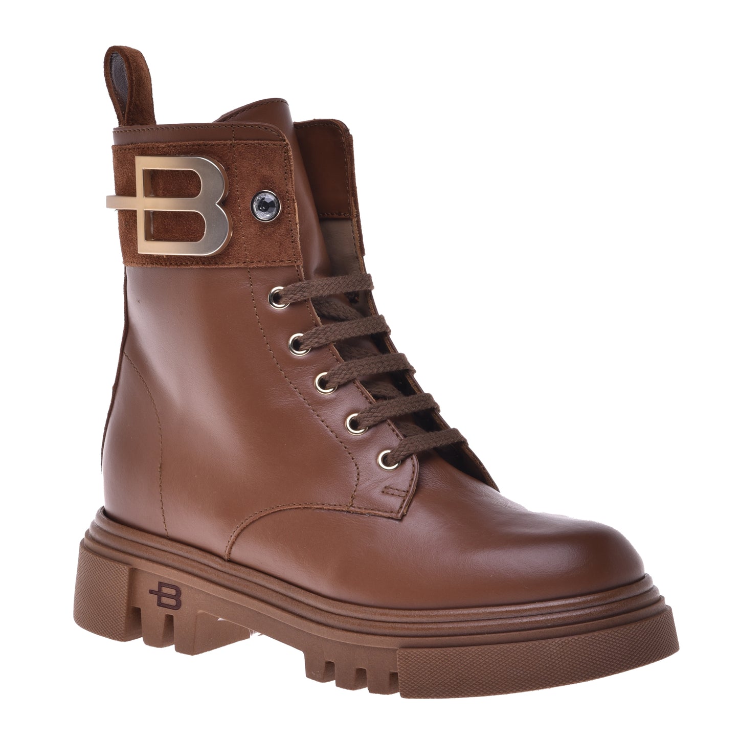 Brown calfskin ankle boots