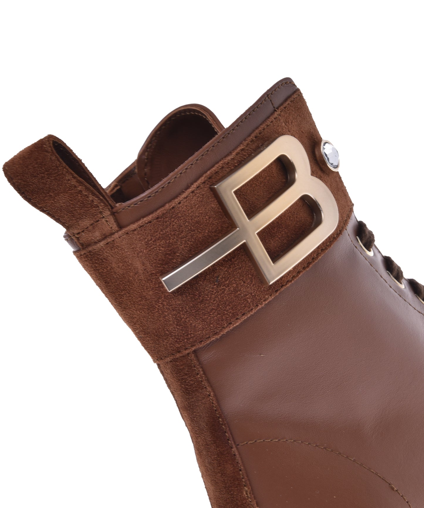 Brown calfskin ankle boots