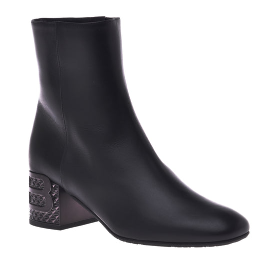 Black calfskin ankle boots