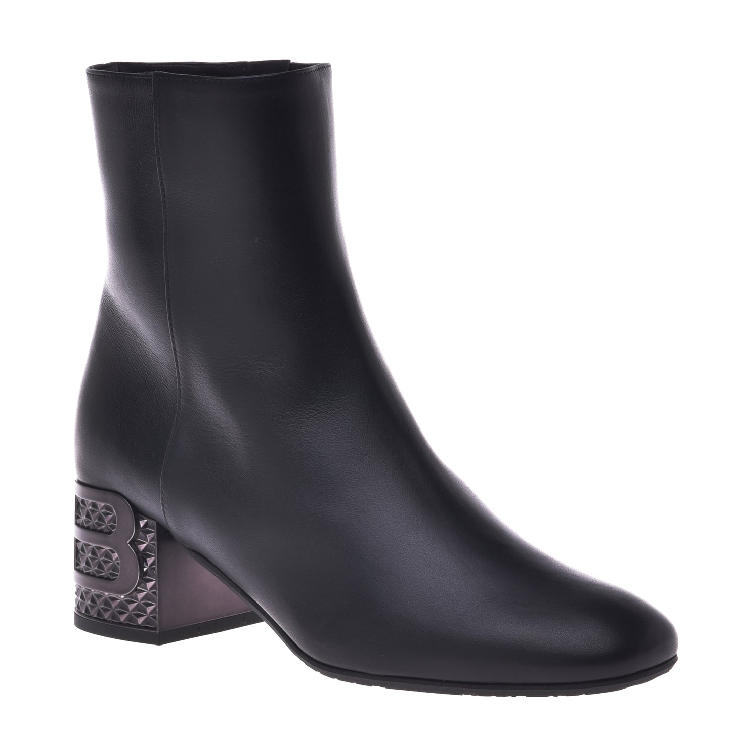 Black calfskin ankle boots