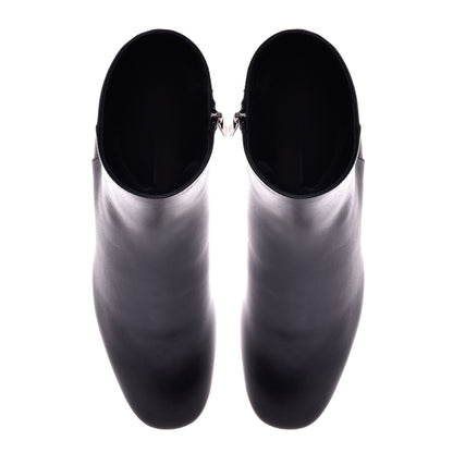 Black calfskin ankle boots