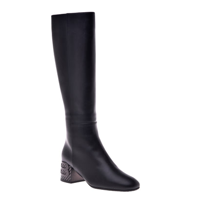 Botte noire en cuir de veau